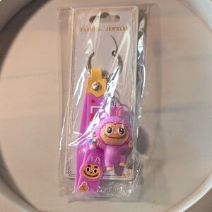 5 For 25 Cute Pink Labubu Character Keychain